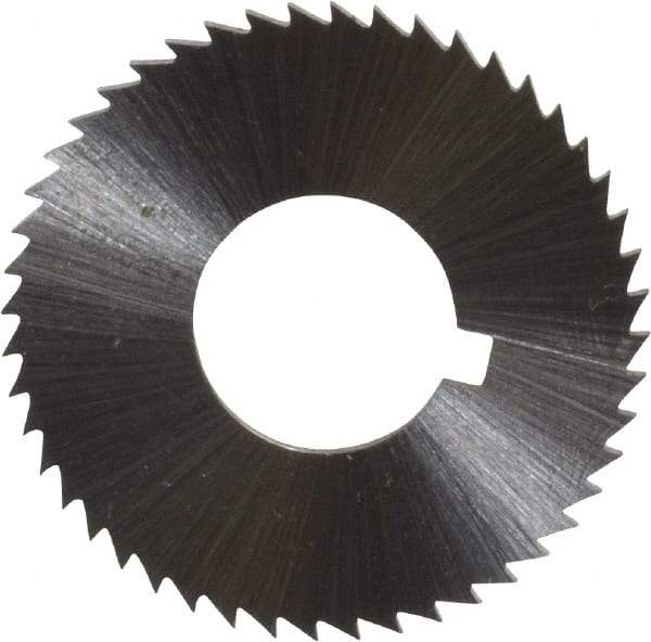 Controx - 1-1/4" Diam x 0.0469" Blade Thickness x 1/2" Arbor Hole Diam, 48 Tooth Slitting and Slotting Saw - Arbor Connection, Right Hand, Uncoated, Cobalt, Concave Ground, Contains Keyway - Benchmark Tooling