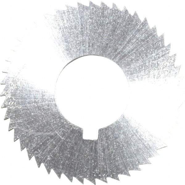 Controx - 1-1/4" Diam x 1/16" Blade Thickness x 1/2" Arbor Hole Diam, 48 Tooth Slitting and Slotting Saw - Arbor Connection, Right Hand, Uncoated, Cobalt, Concave Ground, Contains Keyway - Benchmark Tooling