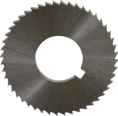 Controx - 1-1/4" Diam x 0.0781" Blade Thickness x 1/2" Arbor Hole Diam, 48 Tooth Slitting and Slotting Saw - Arbor Connection, Right Hand, Uncoated, Cobalt, Concave Ground, Contains Keyway - Benchmark Tooling