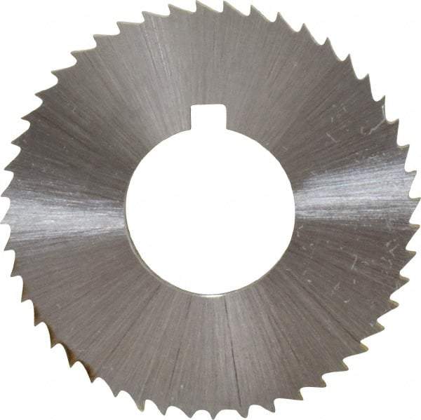 Controx - 1-1/4" Diam x 0.0938" Blade Thickness x 1/2" Arbor Hole Diam, 48 Tooth Slitting and Slotting Saw - Arbor Connection, Right Hand, Uncoated, Cobalt, Concave Ground, Contains Keyway - Benchmark Tooling