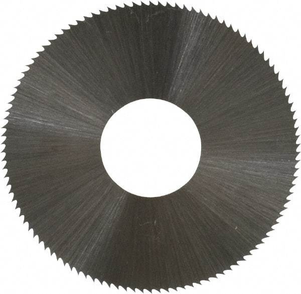 Controx - 1-1/2" Diam x 0.012" Blade Thickness x 1/2" Arbor Hole Diam, 110 Tooth Slitting and Slotting Saw - Arbor Connection, Right Hand, Uncoated, High Speed Steel, Concave Ground - Benchmark Tooling