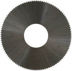 Controx - 1-1/2" Diam x 0.012" Blade Thickness x 1/2" Arbor Hole Diam, 110 Tooth Slitting and Slotting Saw - Arbor Connection, Right Hand, Uncoated, High Speed Steel, Concave Ground - Benchmark Tooling