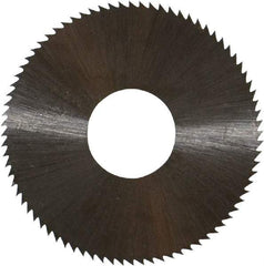 Controx - 1-1/2" Diam x 0.014" Blade Thickness x 1/2" Arbor Hole Diam, 80 Tooth Slitting and Slotting Saw - Arbor Connection, Right Hand, Uncoated, High Speed Steel, Concave Ground - Benchmark Tooling