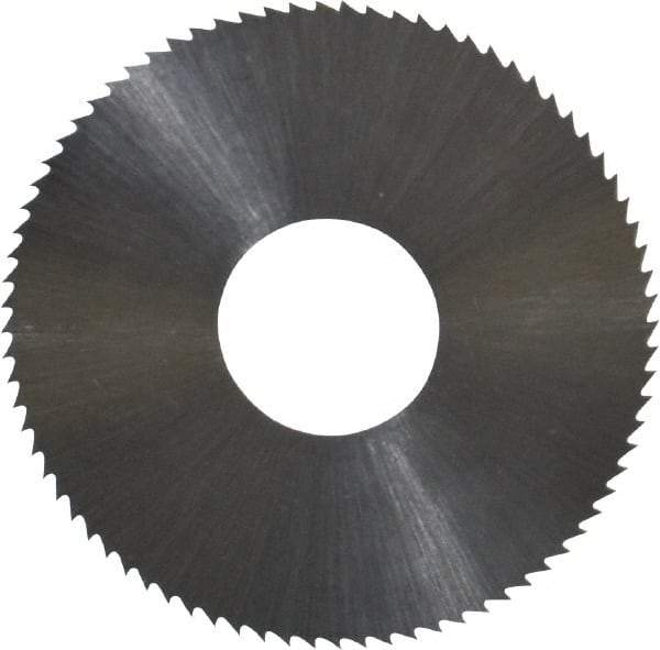 Controx - 1-1/2" Diam x 0.0156" Blade Thickness x 1/2" Arbor Hole Diam, 80 Tooth Slitting and Slotting Saw - Arbor Connection, Right Hand, Uncoated, High Speed Steel, Concave Ground - Benchmark Tooling