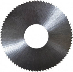 Controx - 1-1/2" Diam x 0.02" Blade Thickness x 1/2" Arbor Hole Diam, 80 Tooth Slitting and Slotting Saw - Arbor Connection, Right Hand, Uncoated, High Speed Steel, Concave Ground - Benchmark Tooling