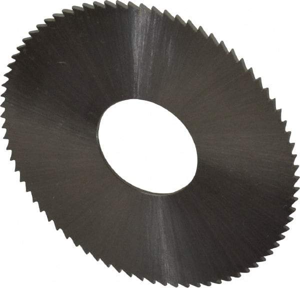 Controx - 1-1/2" Diam x 0.025" Blade Thickness x 1/2" Arbor Hole Diam, 80 Tooth Slitting & Slotting Saw - Arbor Connection, Right Hand, Uncoated, M2 High Speed Steel, Concave Ground - Benchmark Tooling