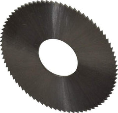 Controx - 1-1/2" Diam x 0.025" Blade Thickness x 1/2" Arbor Hole Diam, 80 Tooth Slitting & Slotting Saw - Arbor Connection, Right Hand, Uncoated, M2 High Speed Steel, Concave Ground - Benchmark Tooling