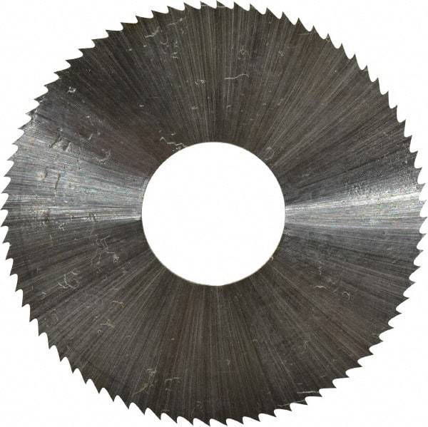 Controx - 1-1/2" Diam x 0.0313" Blade Thickness x 1/2" Arbor Hole Diam, 80 Tooth Slitting & Slotting Saw - Arbor Connection, Right Hand, Uncoated, M2 High Speed Steel, Concave Ground - Benchmark Tooling