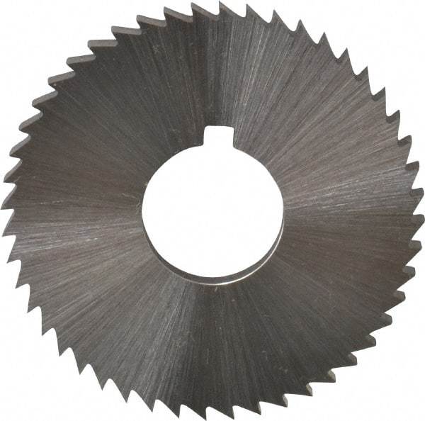 Controx - 1-1/2" Diam x 1/8" Blade Thickness x 1/2" Arbor Hole Diam, 48 Tooth Slitting and Slotting Saw - Arbor Connection, Right Hand, Uncoated, Cobalt, Concave Ground, Contains Keyway - Benchmark Tooling