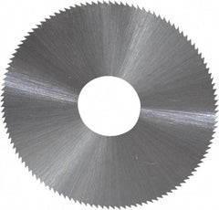 Controx - 1-3/4" Diam x 0.01" Blade Thickness x 1/2" Arbor Hole Diam, 120 Tooth Slitting and Slotting Saw - Arbor Connection, Right Hand, Uncoated, High Speed Steel, Concave Ground - Benchmark Tooling