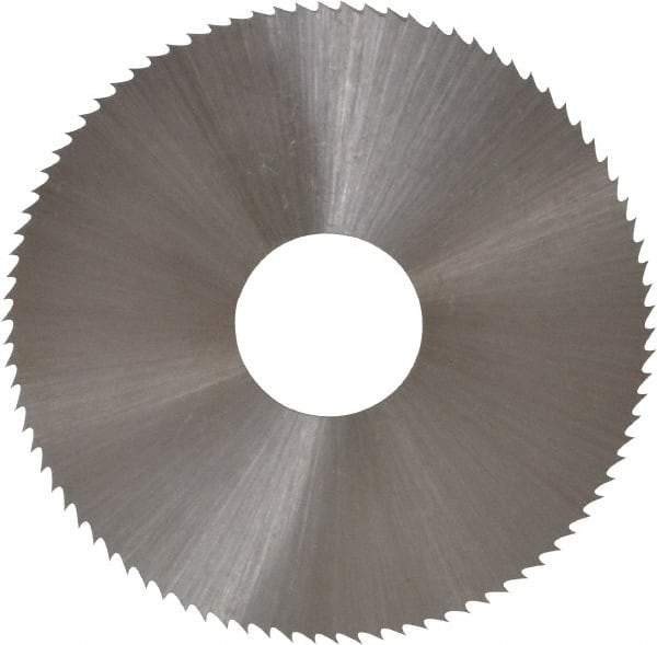 Controx - 1-3/4" Diam x 0.018" Blade Thickness x 1/2" Arbor Hole Diam, 90 Tooth Slitting and Slotting Saw - Arbor Connection, Right Hand, Uncoated, High Speed Steel, Concave Ground - Benchmark Tooling