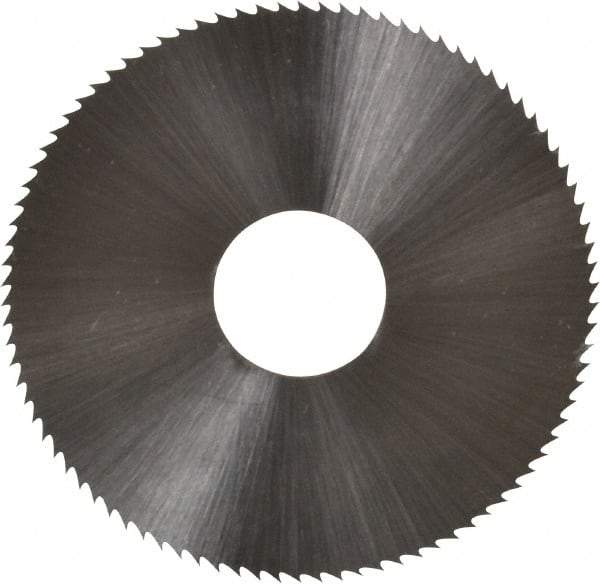 Controx - 1-3/4" Diam x 0.025" Blade Thickness x 1/2" Arbor Hole Diam, 90 Tooth Slitting & Slotting Saw - Arbor Connection, Right Hand, Uncoated, M2 High Speed Steel, Concave Ground - Benchmark Tooling