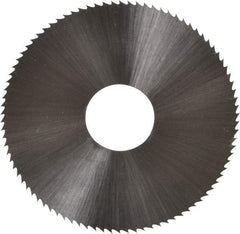 Controx - 1-3/4" Diam x 0.025" Blade Thickness x 1/2" Arbor Hole Diam, 90 Tooth Slitting & Slotting Saw - Arbor Connection, Right Hand, Uncoated, M2 High Speed Steel, Concave Ground - Benchmark Tooling