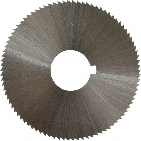 Controx - 1-3/4" Diam x 0.04" Blade Thickness x 1/2" Arbor Hole Diam, 90 Tooth Slitting and Slotting Saw - Arbor Connection, Right Hand, Uncoated, Cobalt, Concave Ground, Contains Keyway - Benchmark Tooling