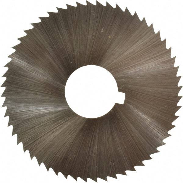 Controx - 1-3/4" Diam x 0.0469" Blade Thickness x 1/2" Arbor Hole Diam, 56 Tooth Slitting and Slotting Saw - Arbor Connection, Right Hand, Uncoated, Cobalt, Concave Ground, Contains Keyway - Benchmark Tooling