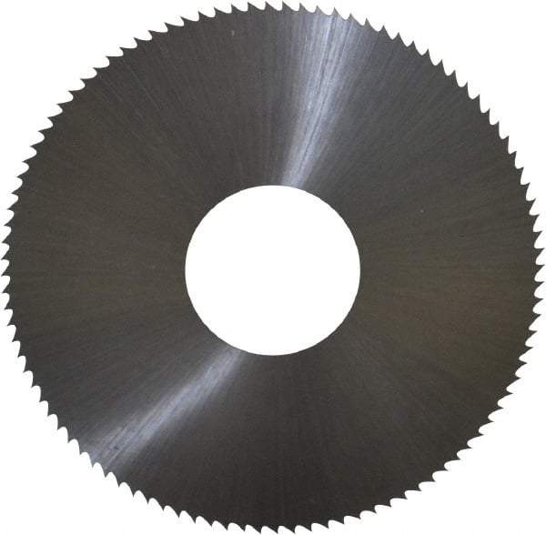 Controx - 2" Diam x 0.02" Blade Thickness x 5/8" Arbor Hole Diam, 100 Tooth Slitting and Slotting Saw - Arbor Connection, Right Hand, Uncoated, High Speed Steel, Concave Ground - Benchmark Tooling