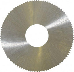 Controx - 2" Diam x 0.025" Blade Thickness x 5/8" Arbor Hole Diam, 100 Tooth Slitting & Slotting Saw - Arbor Connection, Right Hand, Uncoated, M2 High Speed Steel, Concave Ground - Benchmark Tooling