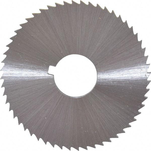 Controx - 2" Diam x 0.04" Blade Thickness x 5/8" Arbor Hole Diam, 100 Tooth Slitting and Slotting Saw - Arbor Connection, Right Hand, Uncoated, Cobalt, Concave Ground, Contains Keyway - Benchmark Tooling