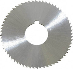 Controx - 2" Diam x 0.0469" Blade Thickness x 5/8" Arbor Hole Diam, 64 Tooth Slitting and Slotting Saw - Arbor Connection, Right Hand, Uncoated, Cobalt, Concave Ground, Contains Keyway - Benchmark Tooling