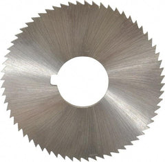 Controx - 2" Diam x 1/16" Blade Thickness x 5/8" Arbor Hole Diam, 64 Tooth Slitting and Slotting Saw - Arbor Connection, Right Hand, Uncoated, Cobalt, Concave Ground, Contains Keyway - Benchmark Tooling