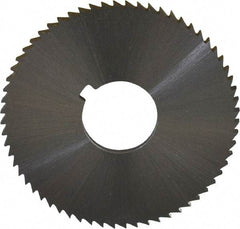 Controx - 2" Diam x 0.0938" Blade Thickness x 5/8" Arbor Hole Diam, 64 Tooth Slitting and Slotting Saw - Arbor Connection, Right Hand, Uncoated, Cobalt, Concave Ground, Contains Keyway - Benchmark Tooling