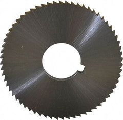 Controx - 2" Diam x 1/8" Blade Thickness x 5/8" Arbor Hole Diam, 64 Tooth Slitting and Slotting Saw - Arbor Connection, Right Hand, Uncoated, Cobalt, Concave Ground, Contains Keyway - Benchmark Tooling