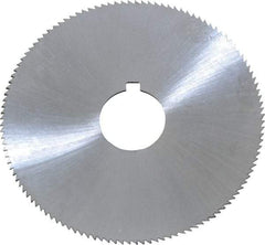 Controx - 2-1/2" Diam x 0.04" Blade Thickness x 5/8" Arbor Hole Diam, 120 Tooth Slitting and Slotting Saw - Arbor Connection, Right Hand, Uncoated, Cobalt, Concave Ground, Contains Keyway - Benchmark Tooling