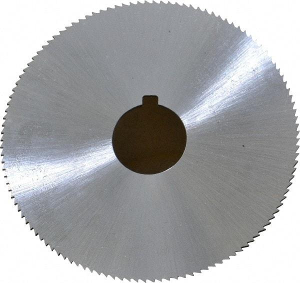 Controx - 2-1/2" Diam x 0.0469" Blade Thickness x 5/8" Arbor Hole Diam, 120 Tooth Slitting and Slotting Saw - Arbor Connection, Right Hand, Uncoated, Cobalt, Concave Ground, Contains Keyway - Benchmark Tooling