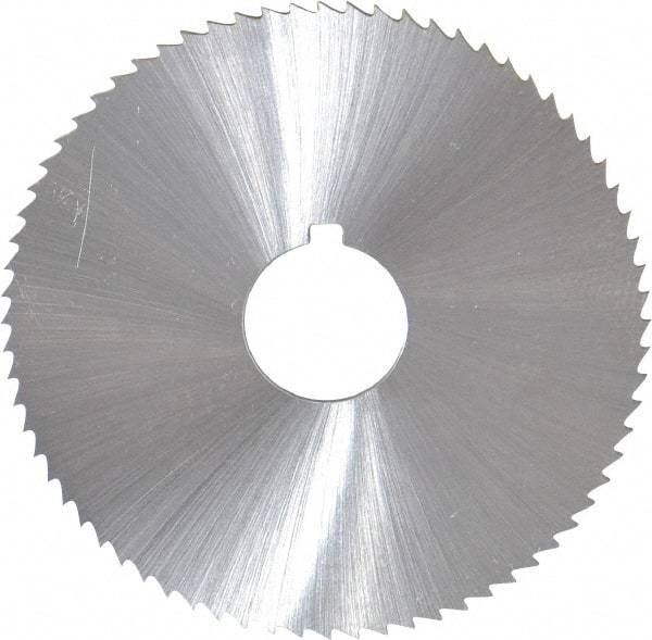 Controx - 2-1/2" Diam x 1/16" Blade Thickness x 5/8" Arbor Hole Diam, 72 Tooth Slitting and Slotting Saw - Arbor Connection, Right Hand, Uncoated, Cobalt, Concave Ground, Contains Keyway - Benchmark Tooling