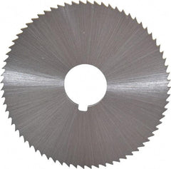 Controx - 2-1/2" Diam x 0.0938" Blade Thickness x 5/8" Arbor Hole Diam, 72 Tooth Slitting and Slotting Saw - Arbor Connection, Right Hand, Uncoated, Cobalt, Concave Ground, Contains Keyway - Benchmark Tooling