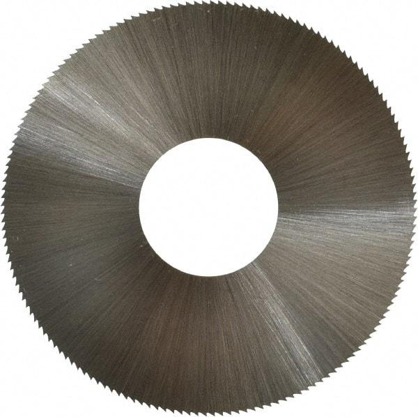 Controx - 3" Diam x 0.014" Blade Thickness x 1" Arbor Hole Diam, 160 Tooth Slitting and Slotting Saw - Arbor Connection, Right Hand, Uncoated, High Speed Steel, Concave Ground - Benchmark Tooling