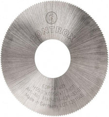 Controx - 3" Diam x 0.0156" Blade Thickness x 1" Arbor Hole Diam, 160 Tooth Slitting and Slotting Saw - Arbor Connection, Right Hand, Uncoated, High Speed Steel, Concave Ground - Benchmark Tooling