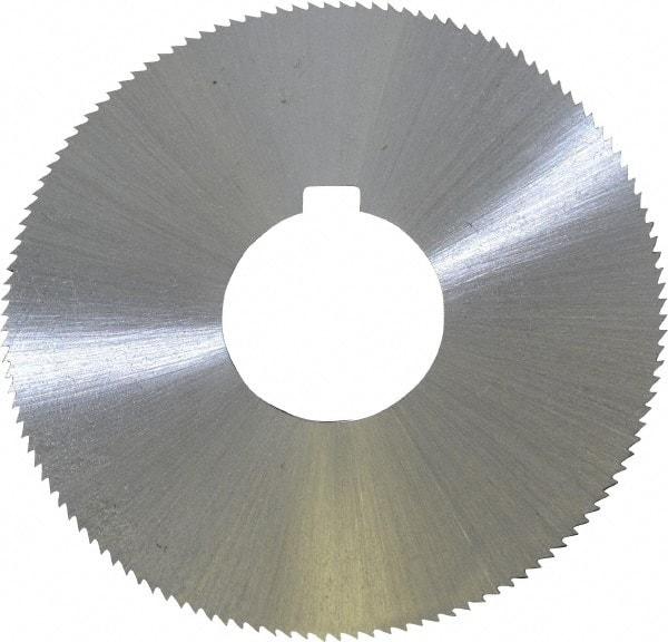 Controx - 3" Diam x 0.0469" Blade Thickness x 1" Arbor Hole Diam, 128 Tooth Slitting and Slotting Saw - Arbor Connection, Right Hand, Uncoated, Cobalt, Concave Ground, Contains Keyway - Benchmark Tooling