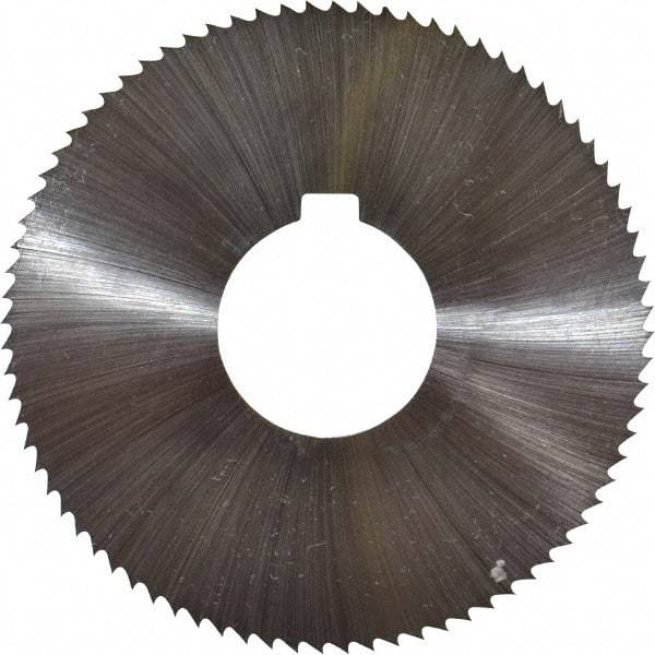 Controx - 3" Diam x 1/16" Blade Thickness x 1" Arbor Hole Diam, 80 Tooth Slitting and Slotting Saw - Arbor Connection, Right Hand, Uncoated, Cobalt, Concave Ground, Contains Keyway - Benchmark Tooling