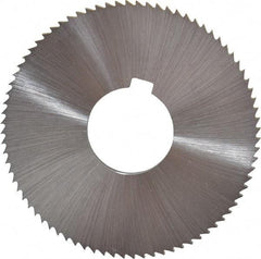 Controx - 3" Diam x 1/8" Blade Thickness x 1" Arbor Hole Diam, 80 Tooth Slitting and Slotting Saw - Arbor Connection, Right Hand, Uncoated, Cobalt, Concave Ground, Contains Keyway - Benchmark Tooling