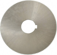 Controx - 4" Diam x 1/16" Blade Thickness x 1" Arbor Hole Diam, 128 Tooth Slitting and Slotting Saw - Arbor Connection, Right Hand, Uncoated, Cobalt, Concave Ground, Contains Keyway - Benchmark Tooling