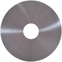 Controx - 4" Diam x 0.0938" Blade Thickness x 1" Arbor Hole Diam, 80 Tooth Slitting and Slotting Saw - Arbor Connection, Right Hand, Uncoated, Cobalt, Concave Ground, Contains Keyway - Benchmark Tooling