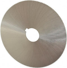 Controx - 5" Diam x 0.04" Blade Thickness x 1" Arbor Hole Diam, 160 Tooth Slitting and Slotting Saw - Arbor Connection, Right Hand, Uncoated, Cobalt, Concave Ground, Contains Keyway - Benchmark Tooling