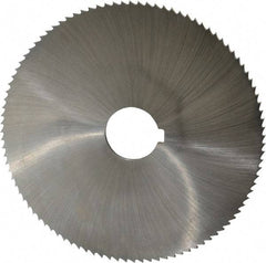 Controx - 5" Diam x 1/8" Blade Thickness x 1" Arbor Hole Diam, 100 Tooth Slitting and Slotting Saw - Arbor Connection, Right Hand, Uncoated, Cobalt, Concave Ground, Contains Keyway - Benchmark Tooling