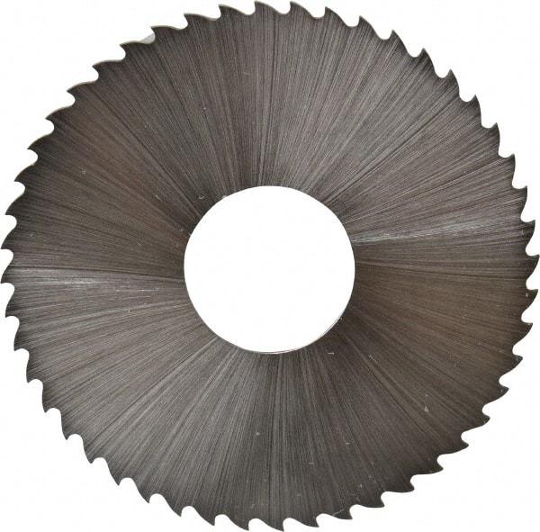 Controx - 2" Diam x 0.04" Blade Thickness x 5/8" Arbor Hole Diam, 48 Tooth Slitting and Slotting Saw - Arbor Connection, Right Hand, Uncoated, Cobalt, 15° Rake, Concave Ground, Contains Keyway - Benchmark Tooling