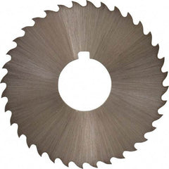 Controx - 2" Diam x 1/16" Blade Thickness x 5/8" Arbor Hole Diam, 36 Tooth Slitting and Slotting Saw - Arbor Connection, Right Hand, Uncoated, Cobalt, 15° Rake, Concave Ground, Contains Keyway - Benchmark Tooling