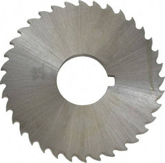 Controx - 2" Diam x 1/8" Blade Thickness x 5/8" Arbor Hole Diam, 36 Tooth Slitting and Slotting Saw - Arbor Connection, Right Hand, Uncoated, Cobalt, 15° Rake, Concave Ground, Contains Keyway - Benchmark Tooling