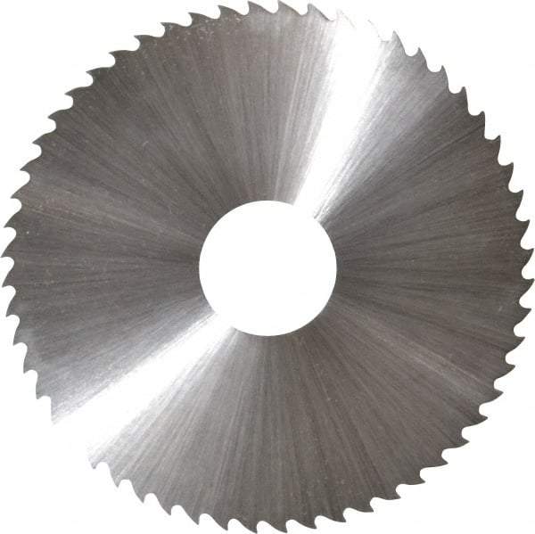 Controx - 2-1/2" Diam x 0.025" Blade Thickness x 5/8" Arbor Hole Diam, 56 Tooth Slitting & Slotting Saw - Arbor Connection, Right Hand, Uncoated, M2 High Speed Steel, 15° Rake, Concave Ground - Benchmark Tooling