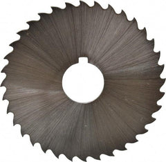 Controx - 2-1/2" Diam x 1/16" Blade Thickness x 5/8" Arbor Hole Diam, 36 Tooth Slitting and Slotting Saw - Arbor Connection, Right Hand, Uncoated, Cobalt, 15° Rake, Concave Ground, Contains Keyway - Benchmark Tooling