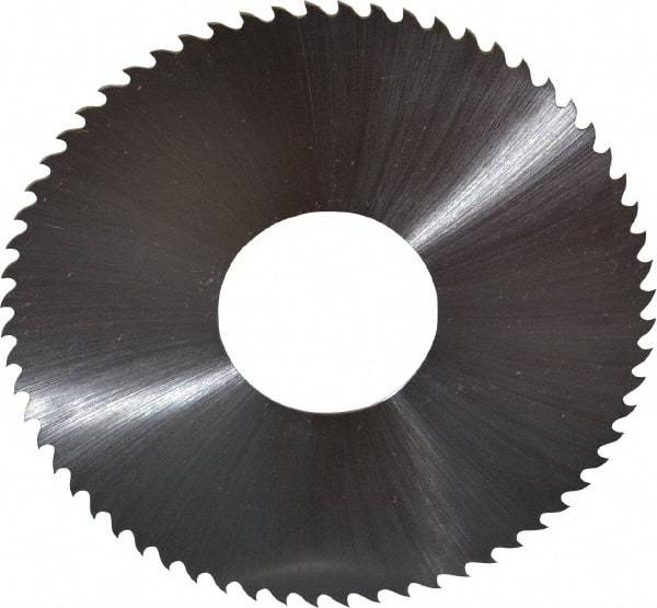 Controx - 3" Diam x 0.025" Blade Thickness x 1" Arbor Hole Diam, 64 Tooth Slitting & Slotting Saw - Arbor Connection, Right Hand, Uncoated, M2 High Speed Steel, 15° Rake, Concave Ground - Benchmark Tooling