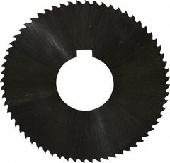 Controx - 3" Diam x 0.0313" Blade Thickness x 1" Arbor Hole Diam, 64 Tooth Slitting & Slotting Saw - Arbor Connection, Right Hand, Uncoated, M2 High Speed Steel, 15° Rake, Concave Ground - Benchmark Tooling