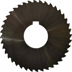 Controx - 3" Diam x 0.0781" Blade Thickness x 1" Arbor Hole Diam, 40 Tooth Slitting and Slotting Saw - Arbor Connection, Right Hand, Uncoated, Cobalt, 15° Rake, Concave Ground, Contains Keyway - Benchmark Tooling