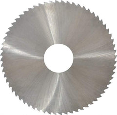 Controx - 4" Diam x 0.025" Blade Thickness x 1" Arbor Hole Diam, 64 Tooth Slitting and Slotting Saw - Arbor Connection, Right Hand, Uncoated, Cobalt, 15° Rake, Concave Ground - Benchmark Tooling