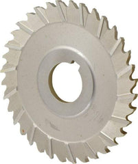 Controx - 4" Blade Diam x x 0.1563" Blade Thickness, 1" Hole, 36 Teeth, Cobalt Side Chip Saw - Staggered Tooth, Arbor Connection, Right Hand Cut, Uncoated, with Keyway - Benchmark Tooling