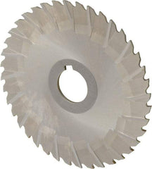 Controx - 5" Blade Diam x x 0.0938" Blade Thickness, 1" Hole, 40 Teeth, Cobalt Side Chip Saw - Staggered Tooth, Arbor Connection, Right Hand Cut, Uncoated, with Keyway - Benchmark Tooling